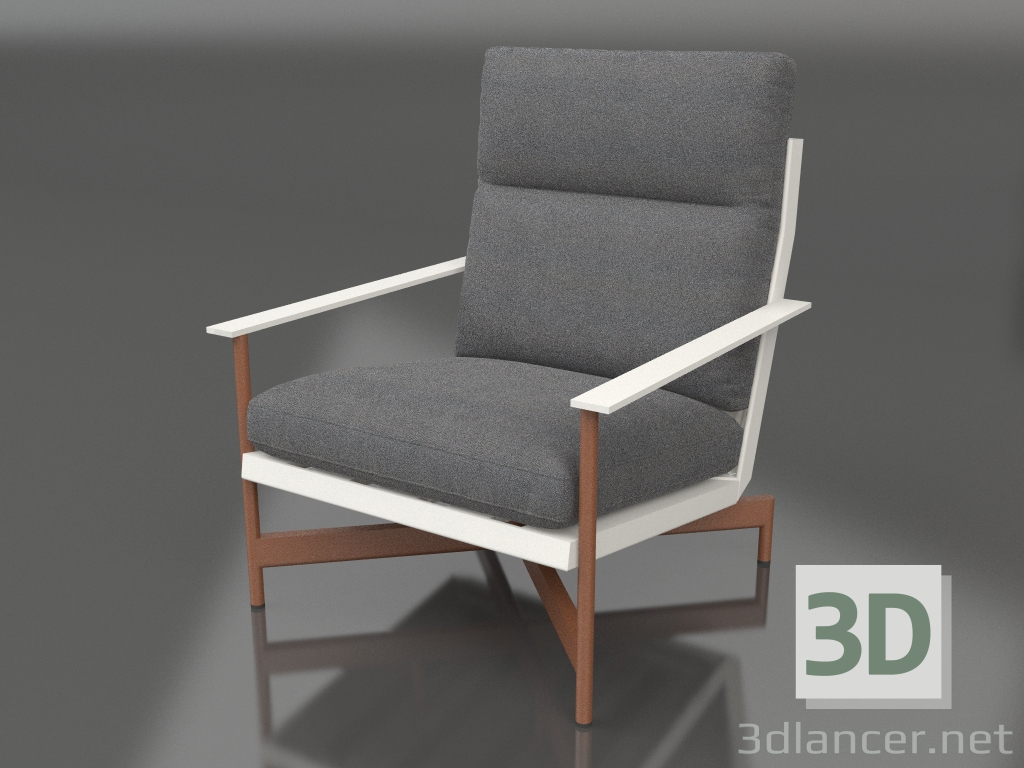 3D Modell Clubsessel (Achatgrau) - Vorschau