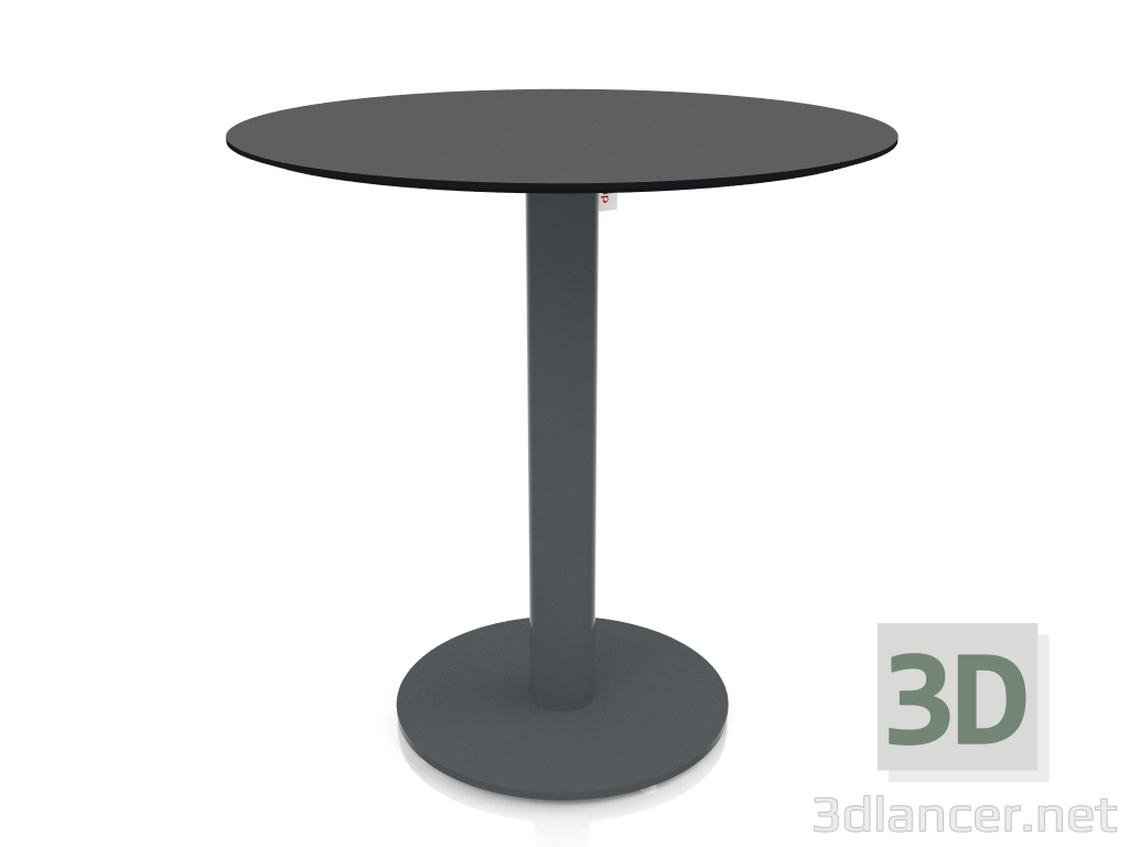 3d model Mesa de comedor sobre pata columna Ø70 (Antracita) - vista previa