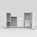 gabinete del vino 3D modelo Compro - render