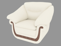 Fauteuil en cuir avec une façade décorative