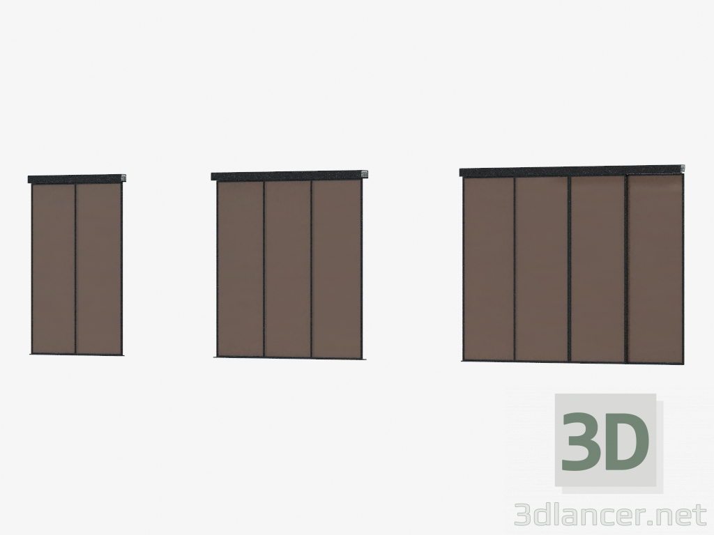 modello 3D Partizione Interroom di A7 (nero bronza) - anteprima