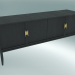 3d model Media console with 4 facades (Dark Oak) - preview