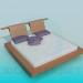 Modelo 3d Cama de casal - preview