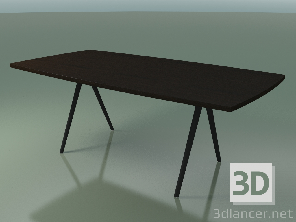 3d model Mesa en forma de jabón 5433 (H 74 - 100x200 cm, patas 180 °, chapada en wengué L21, V44) - vista previa