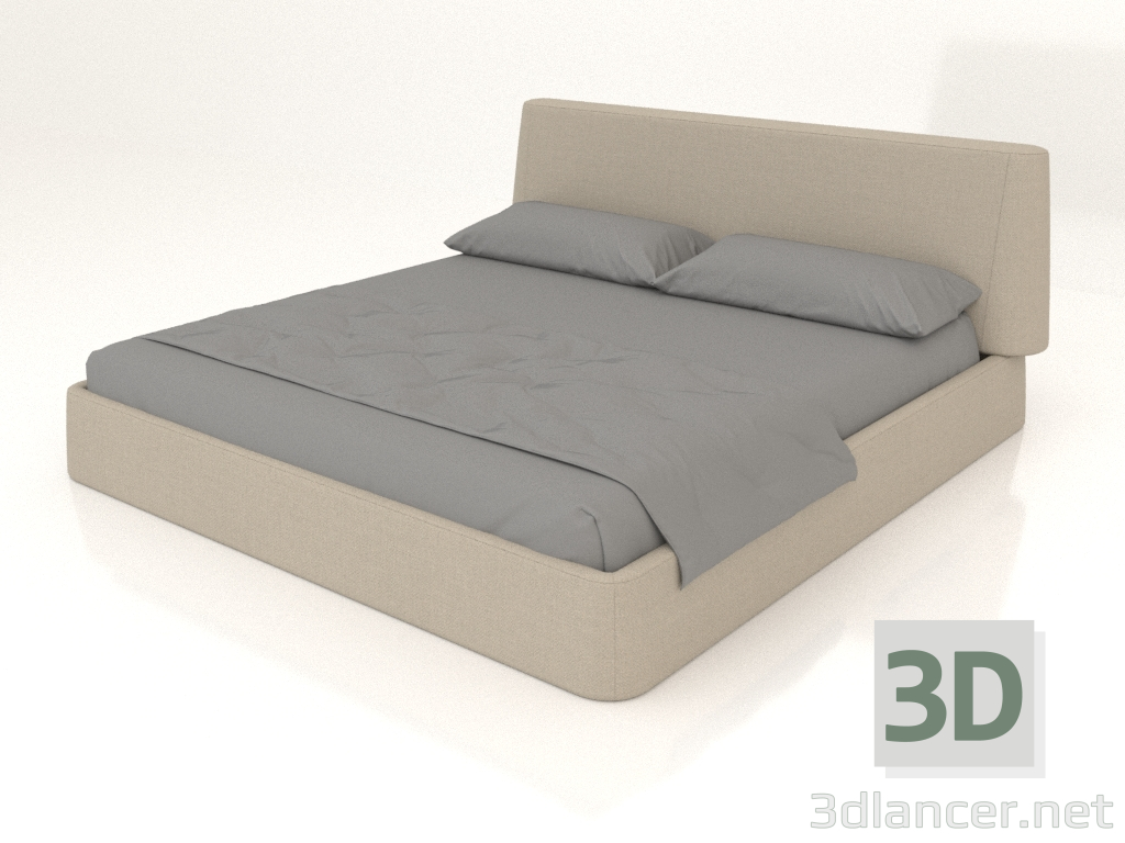 Modelo 3d Cama de casal Picea 2000 (bege) - preview