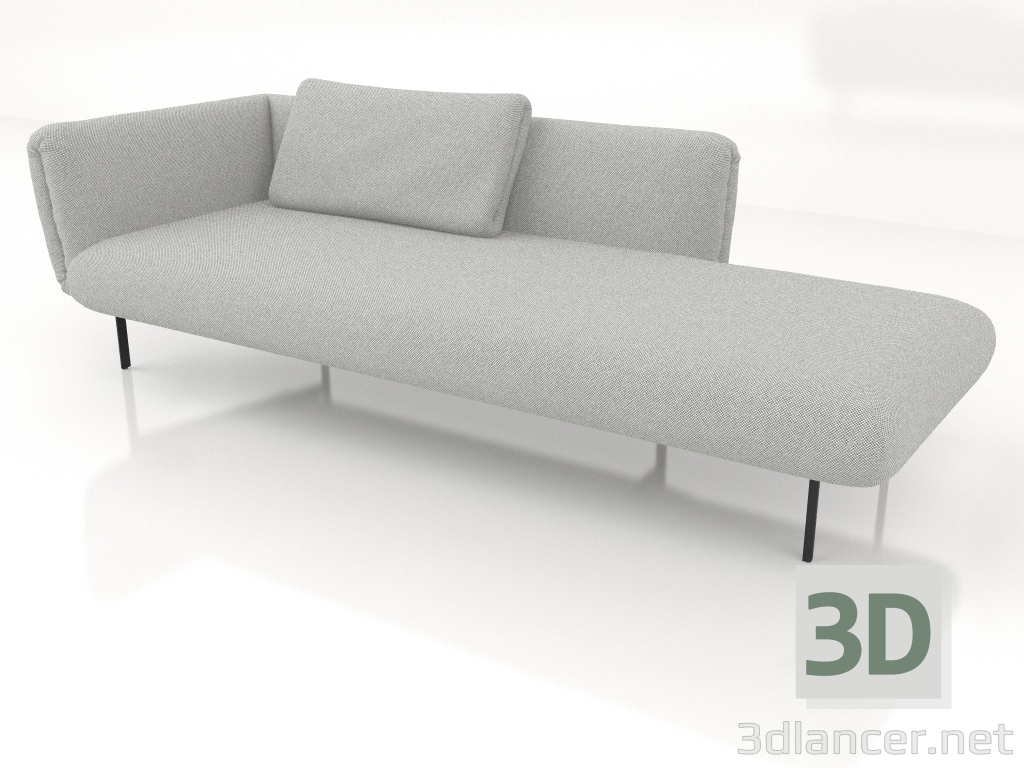 3d model Chaise longue 225 left (option 2) - preview