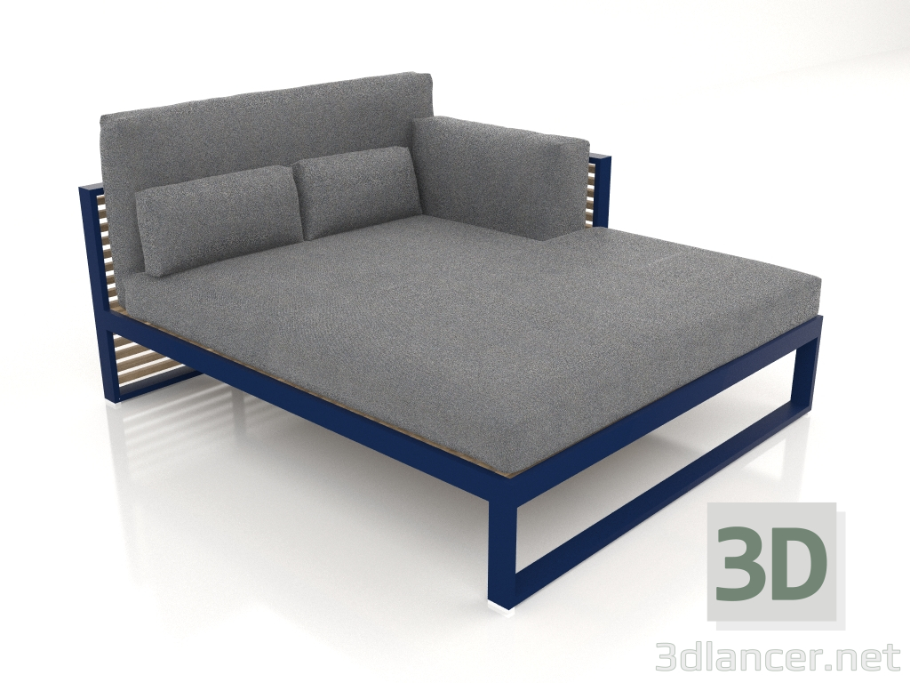 modello 3D Divano modulare XL, sezione 2 destra, schienale alto (Blu notte) - anteprima