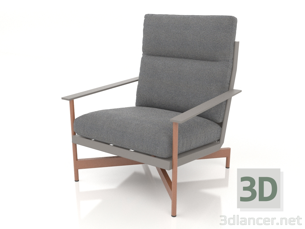 3d model Sillón club (gris cuarzo) - vista previa