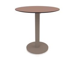 Table à manger sur pied colonne Ø70 (Bronze)