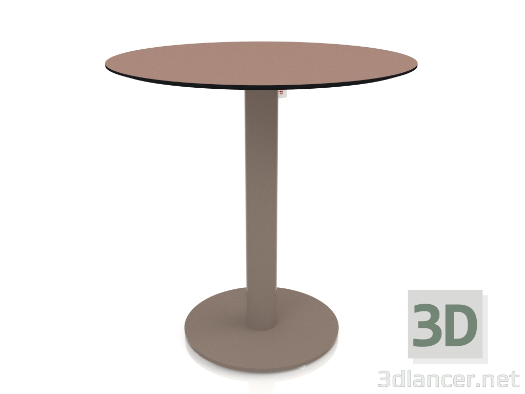 3d model Mesa de comedor sobre pata columna Ø70 (Bronce) - vista previa