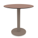 3d model Mesa de comedor sobre pata columna Ø70 (Bronce) - vista previa