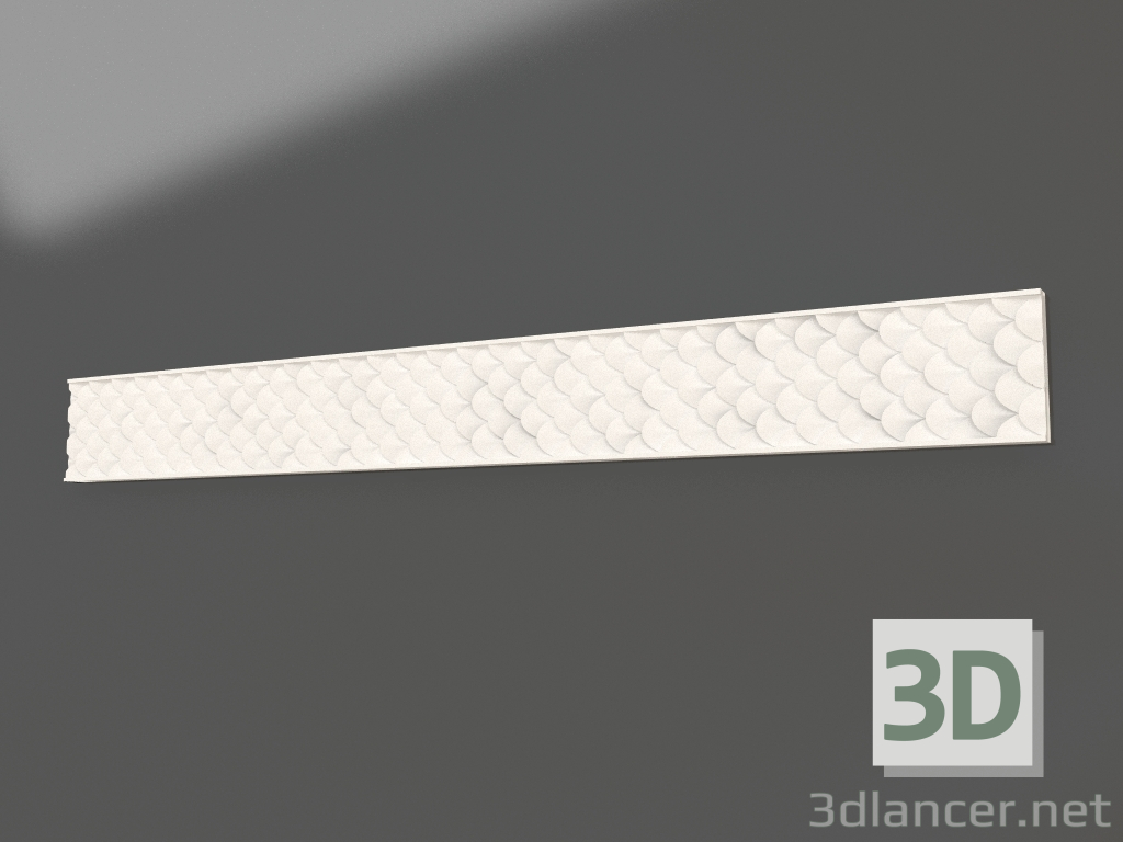 modello 3D Fregio in gesso LL 007 (110x20x1000) - anteprima