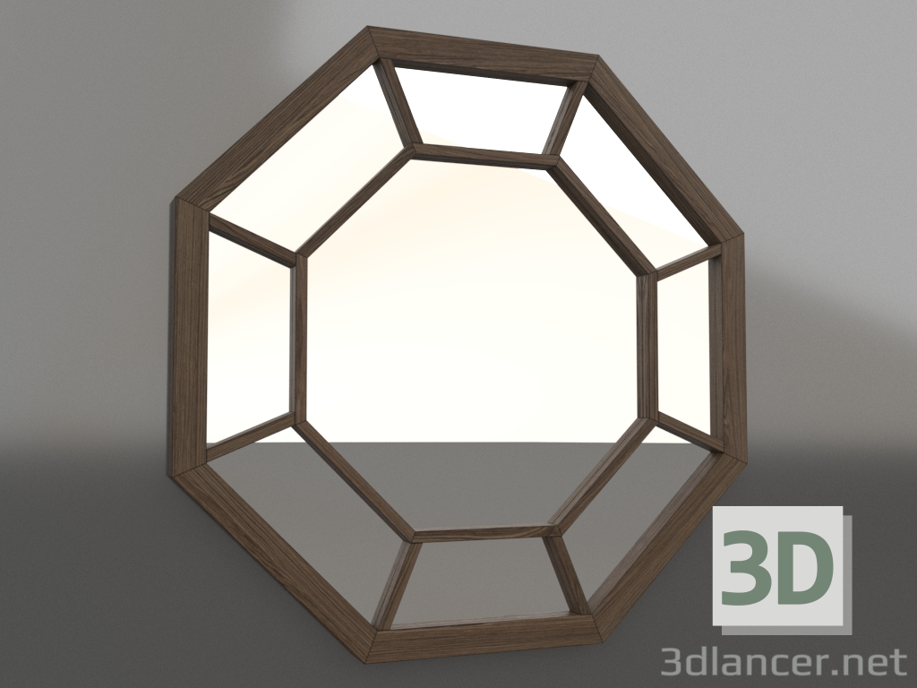 3d model Mirror (lightened ash walnut) - preview 3d model Mirror (lightened ash walnut) - preview