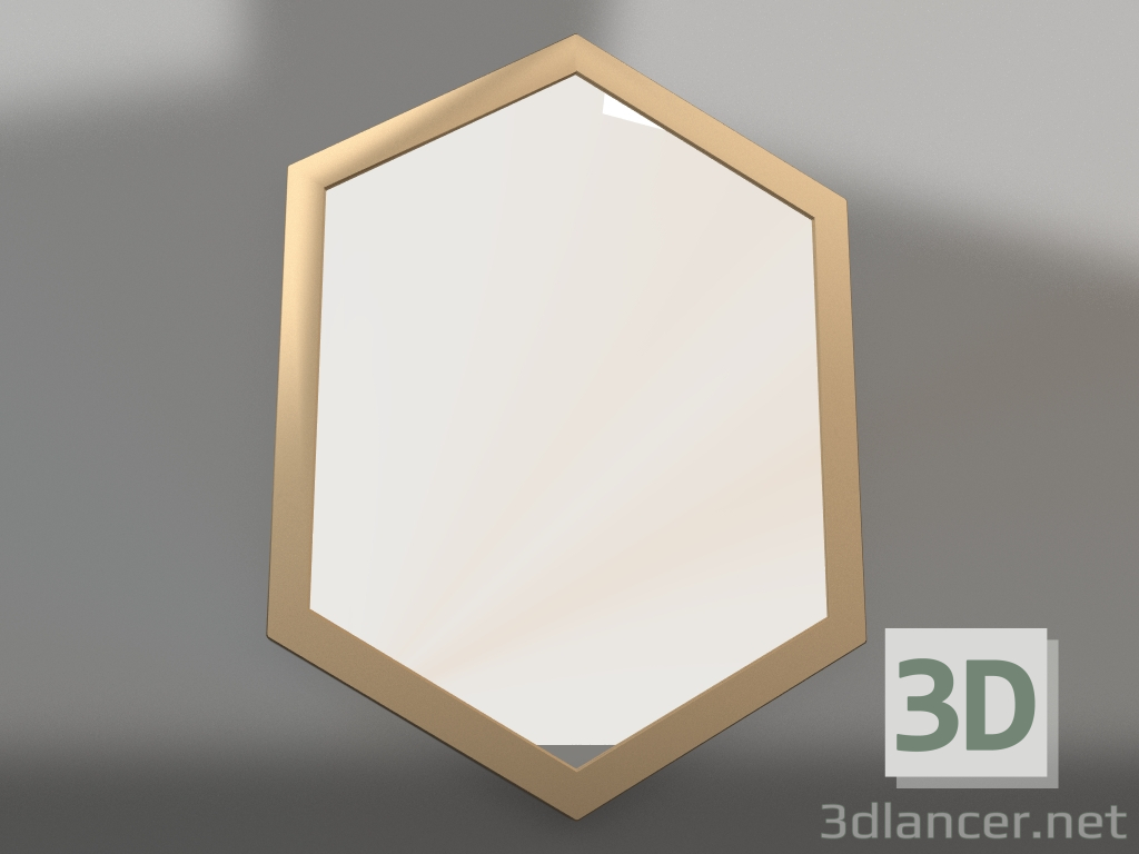 3D Modell Sechseckiger Spiegel - Vorschau 3D Modell Sechseckiger Spiegel - Vorschau