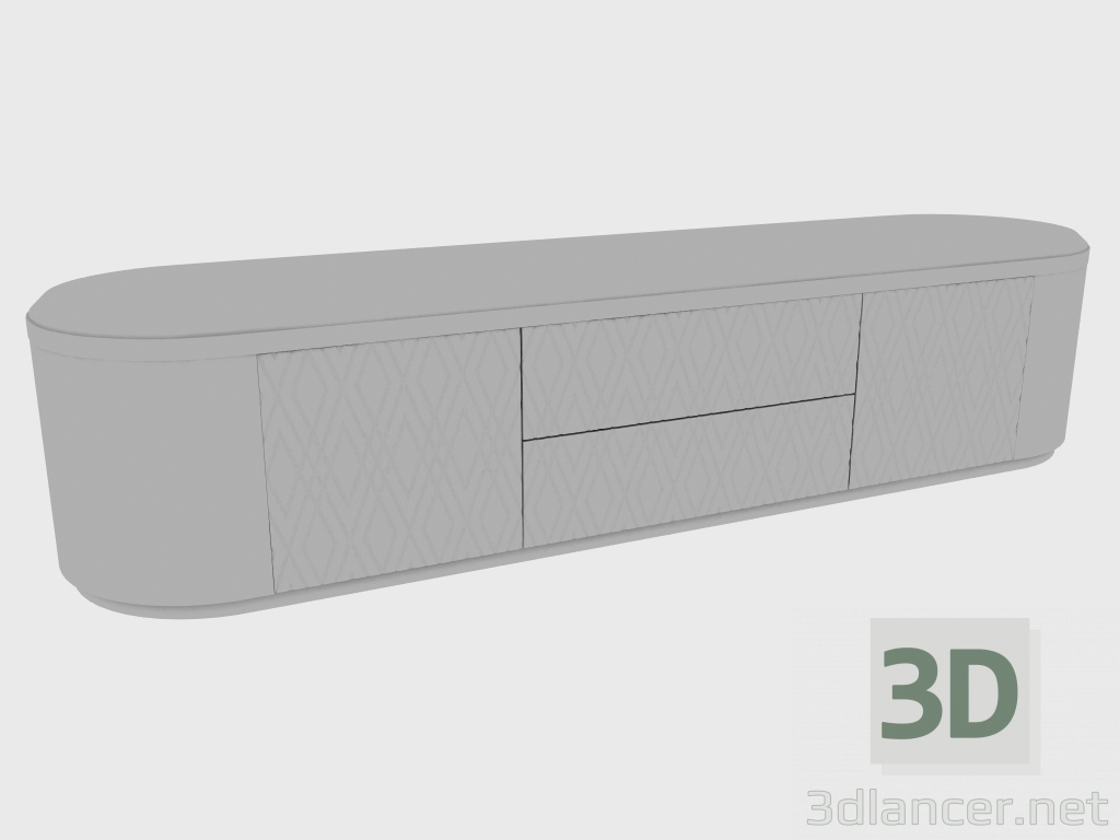 3d model Armario bajo GORDON BAJO DIAMANTE (250x55xH56) - vista previa