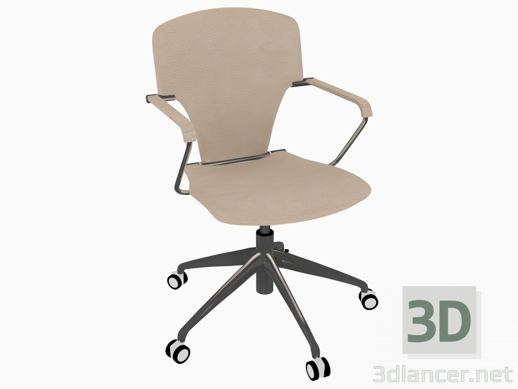 3d model Silla de oficina con ruedas (B) - vista previa