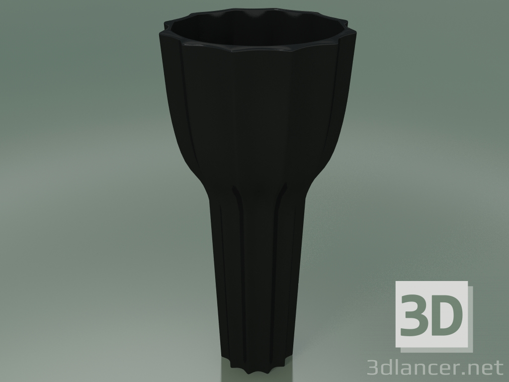 Modelo 3d Linha do vaso grande (preto) - preview