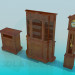 3d model Juego de muebles antiguos - vista previa