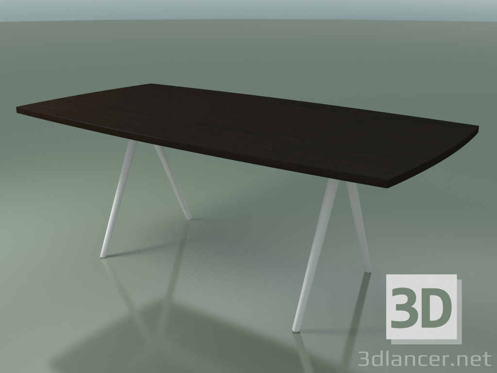 modèle 3D Table en forme de savon 5433 (H 74 - 100x200 cm, pieds 180 °, plaqué wengé L21, V12) - preview