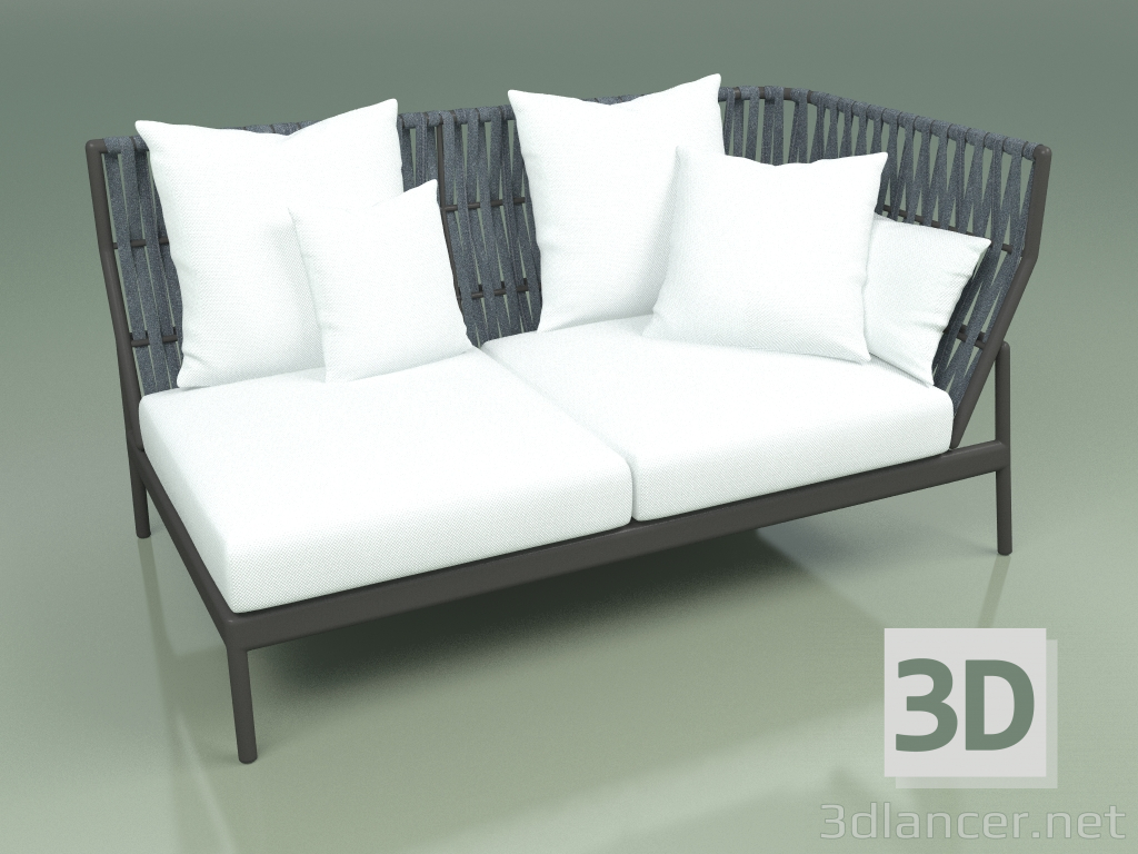 3d model Sofa module left 105 (Belt Teal) - preview