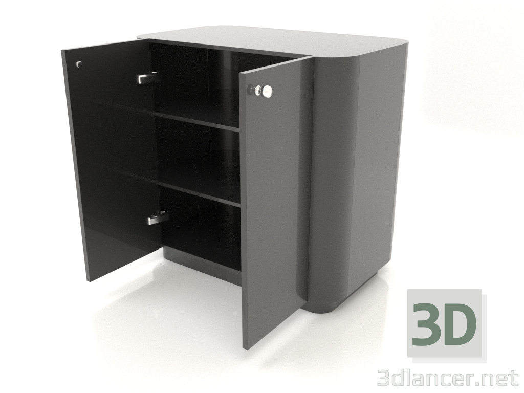 3d модель Тумба TM 031 (открытая) (660x400x650, black plastic) – превью