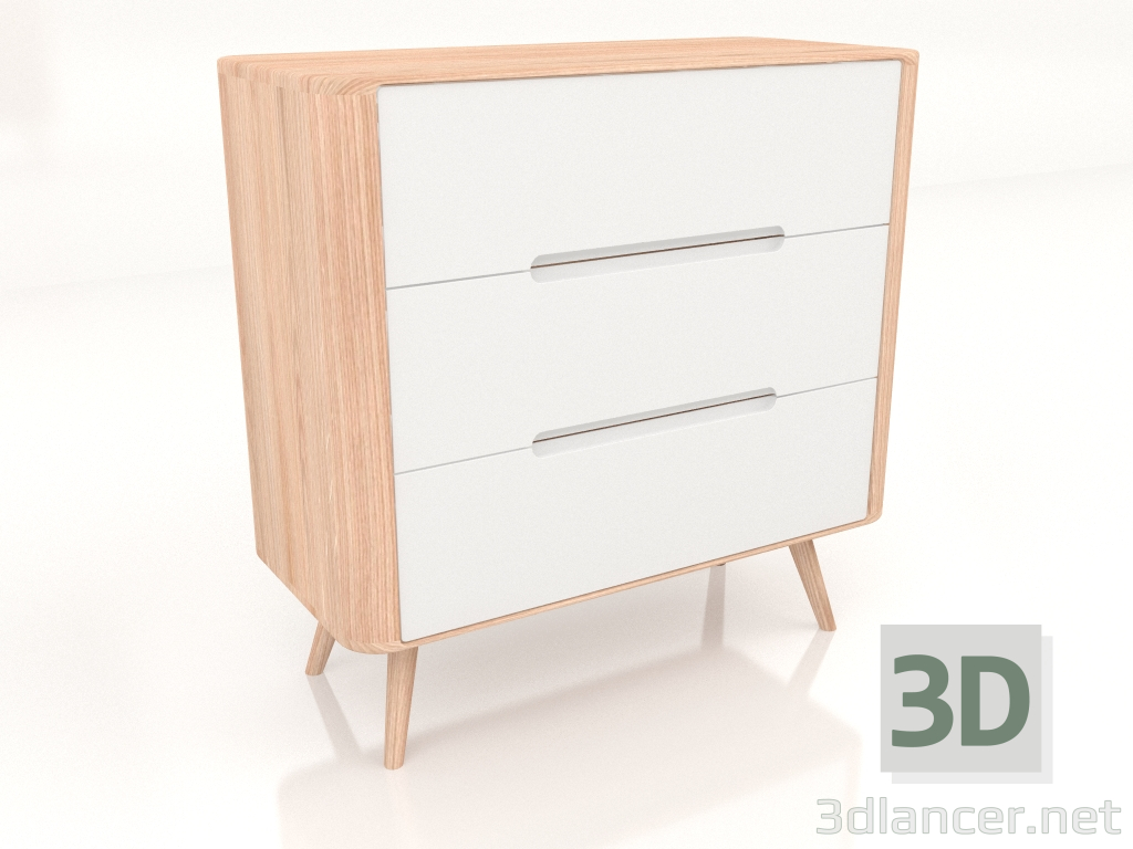 3d model Chest of drawers Ena 90-3 - preview