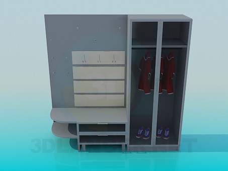 3d model Cupboard in the entrance hall - preview