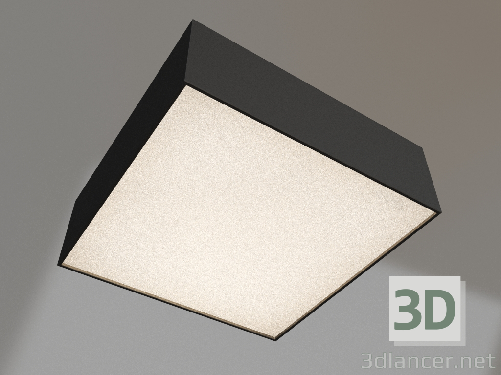 3D Modell Lampe SP-QUADRO-S175x175-16W Warm3000 (BK, 120 Grad, 230V) - Vorschau