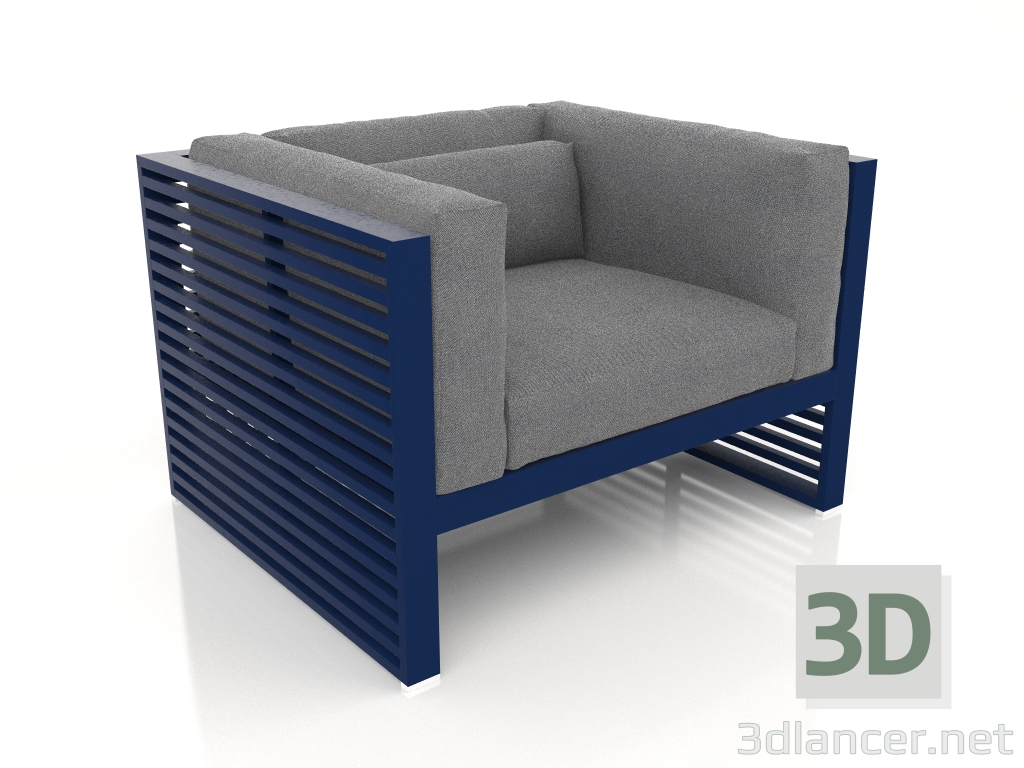 modèle 3D Chaise longue (Bleu nuit) - preview