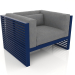 3d model Lounge chair (Night blue) - preview