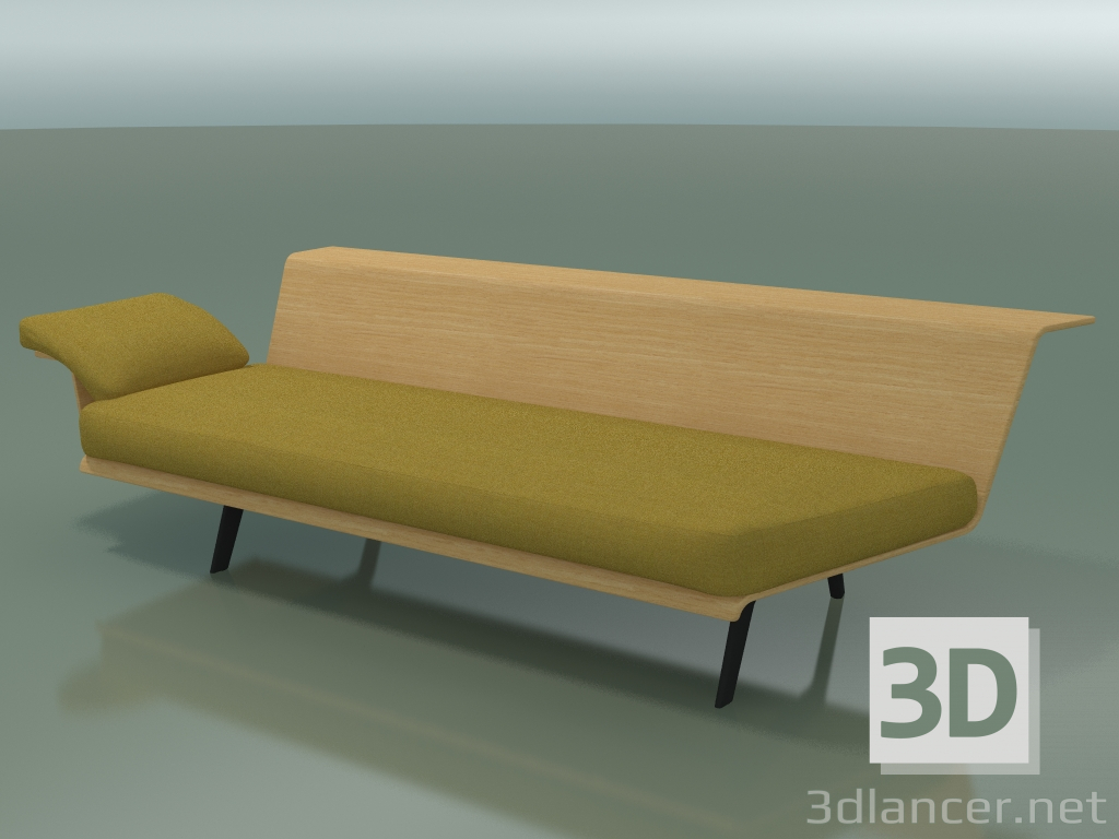 3d модель Модуль угловой Lounge 4425 (135° левый, Natural oak) – превью