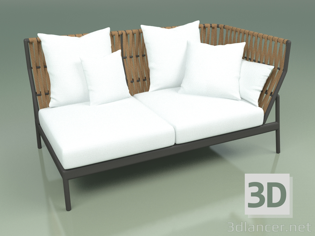 3d model Sofa module left 105 (Belt Tobacco) - preview