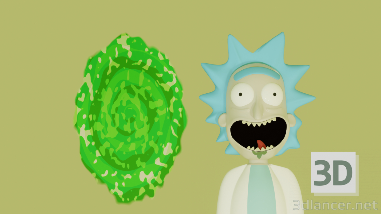 Rick Sanchez y el portal 3D modelo Compro - render