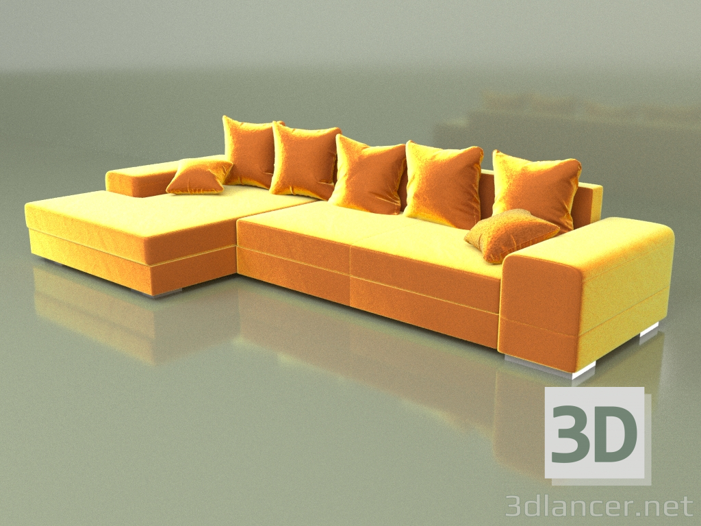 3d model Sofá rinconera Largo - vista previa