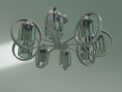 Lustre de plafond 10095-8 (nickel satiné - cristal clair Strotskis)