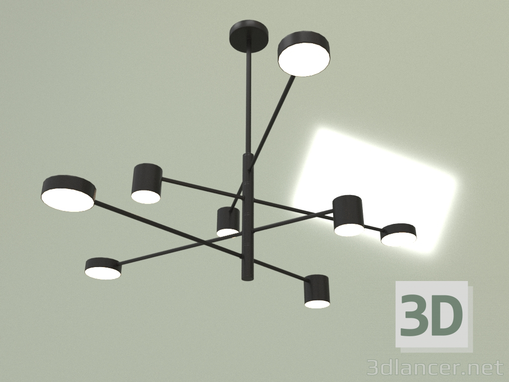 modello 3D Lampadario WINK 8 4000K BK 16031 - anteprima