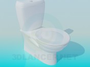 Cuvette des toilettes avec un couvercle rond