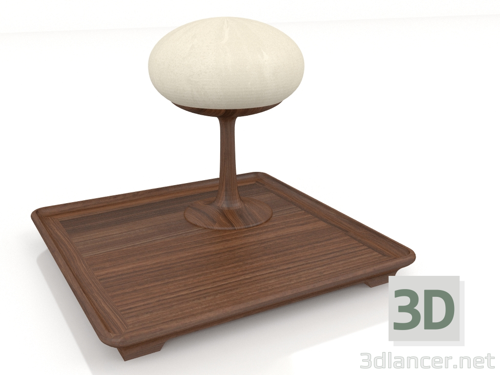 3d model Lámpara de mesa Alberi di Toscana (Cuadrado de pino marítimo) - vista previa