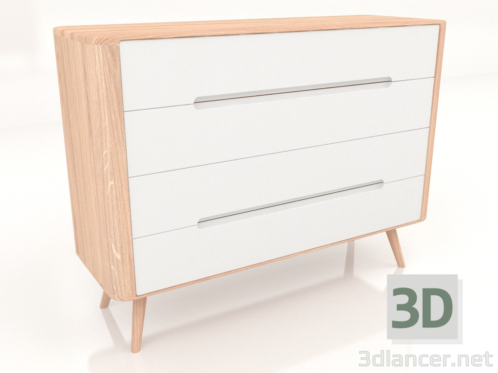 3d model Cajonera Ena 120-4 - vista previa