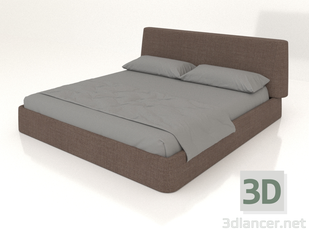 3d model Double bed Picea 2000 (brown) - preview