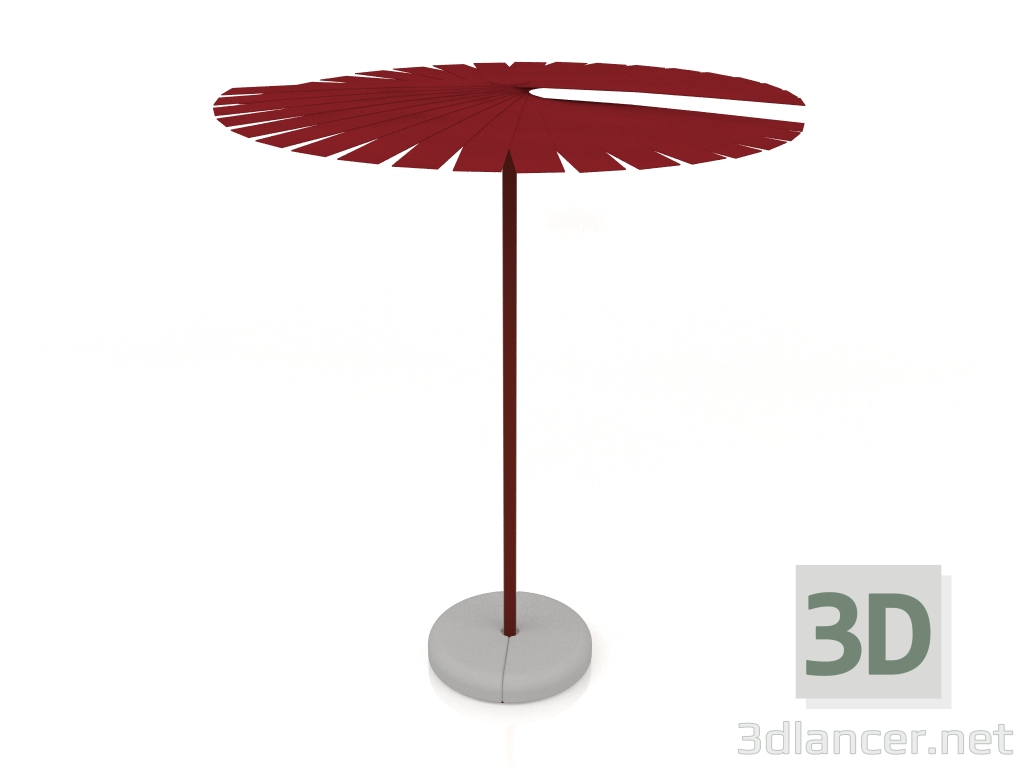 modèle 3D Parapluie pliant (Rouge vin) - preview