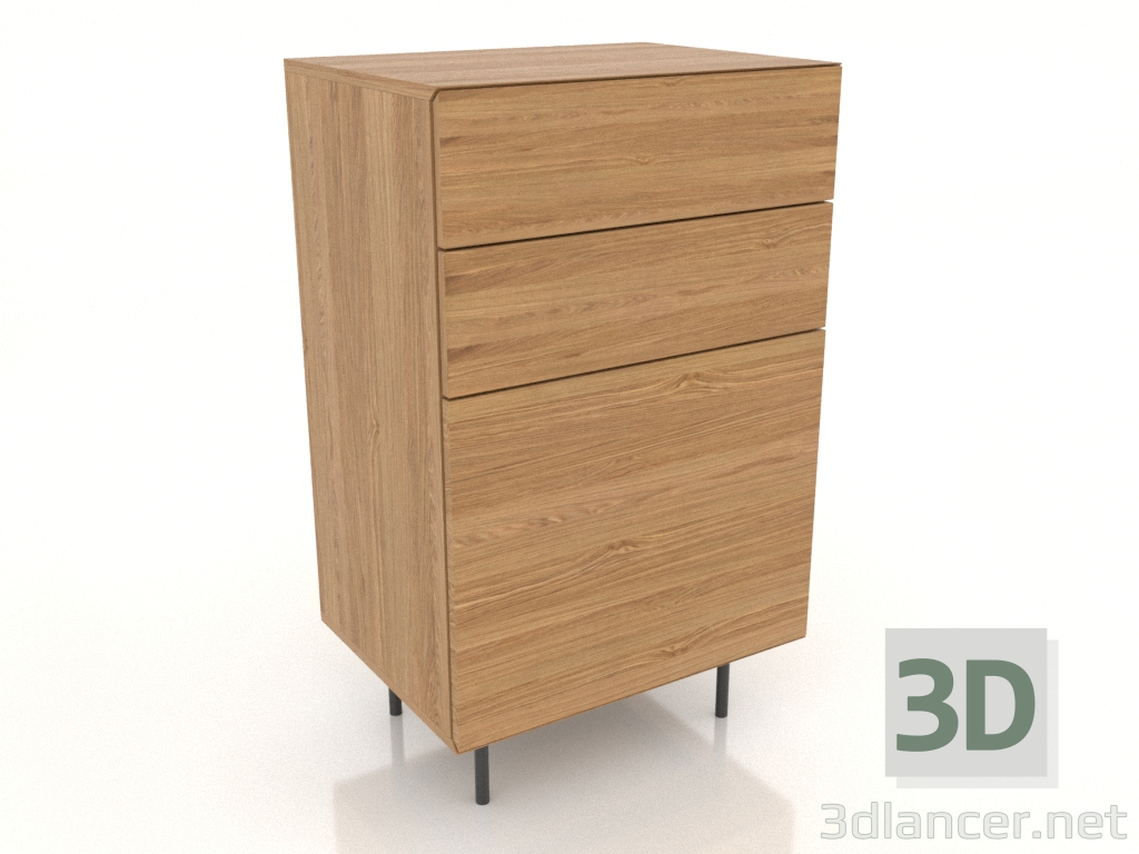 3d model Cómoda 4.600 mm (roble natural) - vista previa