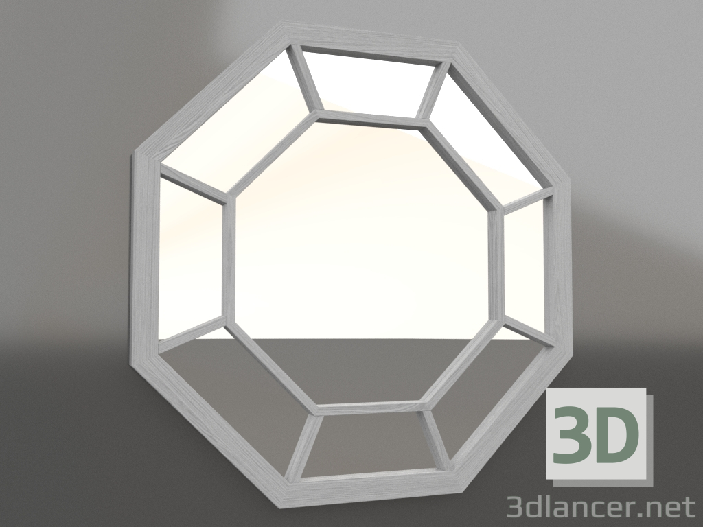3d model Mirror (white RAL 9010) - preview 3d model Mirror (white RAL 9010) - preview