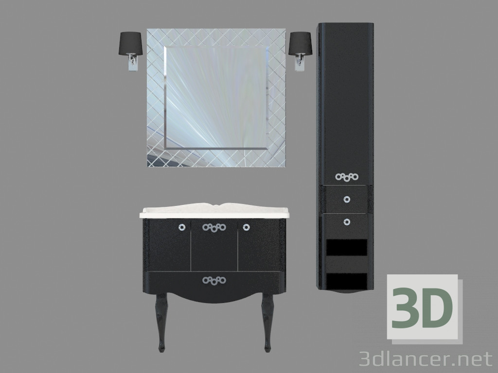 3d model Muebles de baño Venecia 90 - vista previa