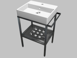 Pia montada na mesa com console - 50x40 cm Termisto (CDTS6U4S)