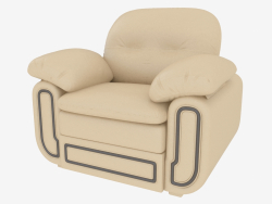 Armrests पर मुलायम कुशन के साथ Armchair