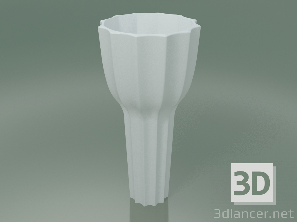 3d model Vase Line Small (White) - preview