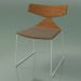 3d model Stackable chair 3711 (on a sled, with a pillow, Teak effect, V12) - preview