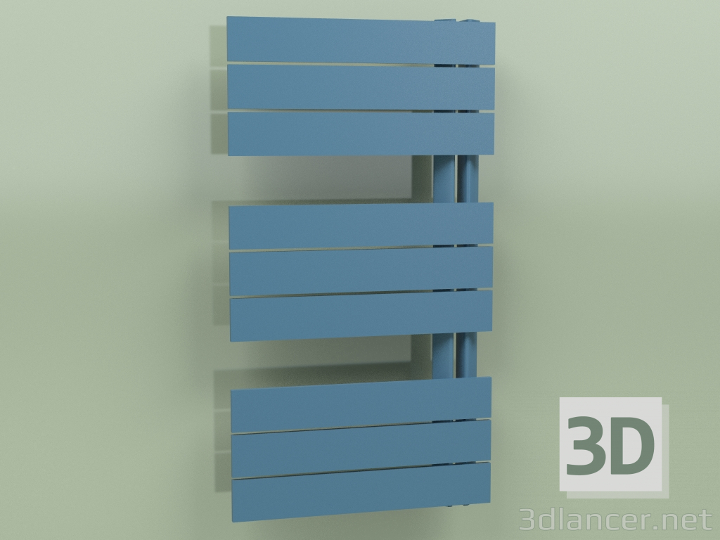 3d model Heated towel rail - Elato (830 x 450, RAL - 5001) - preview