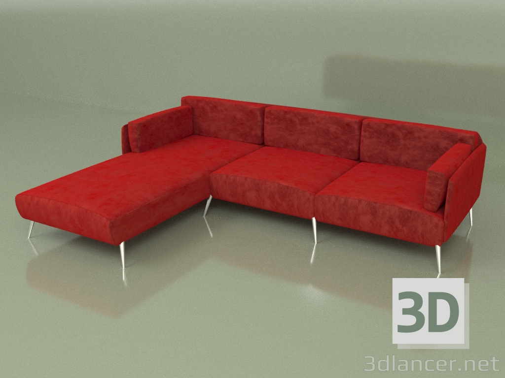 3d model Sofá rinconera Leone - vista previa